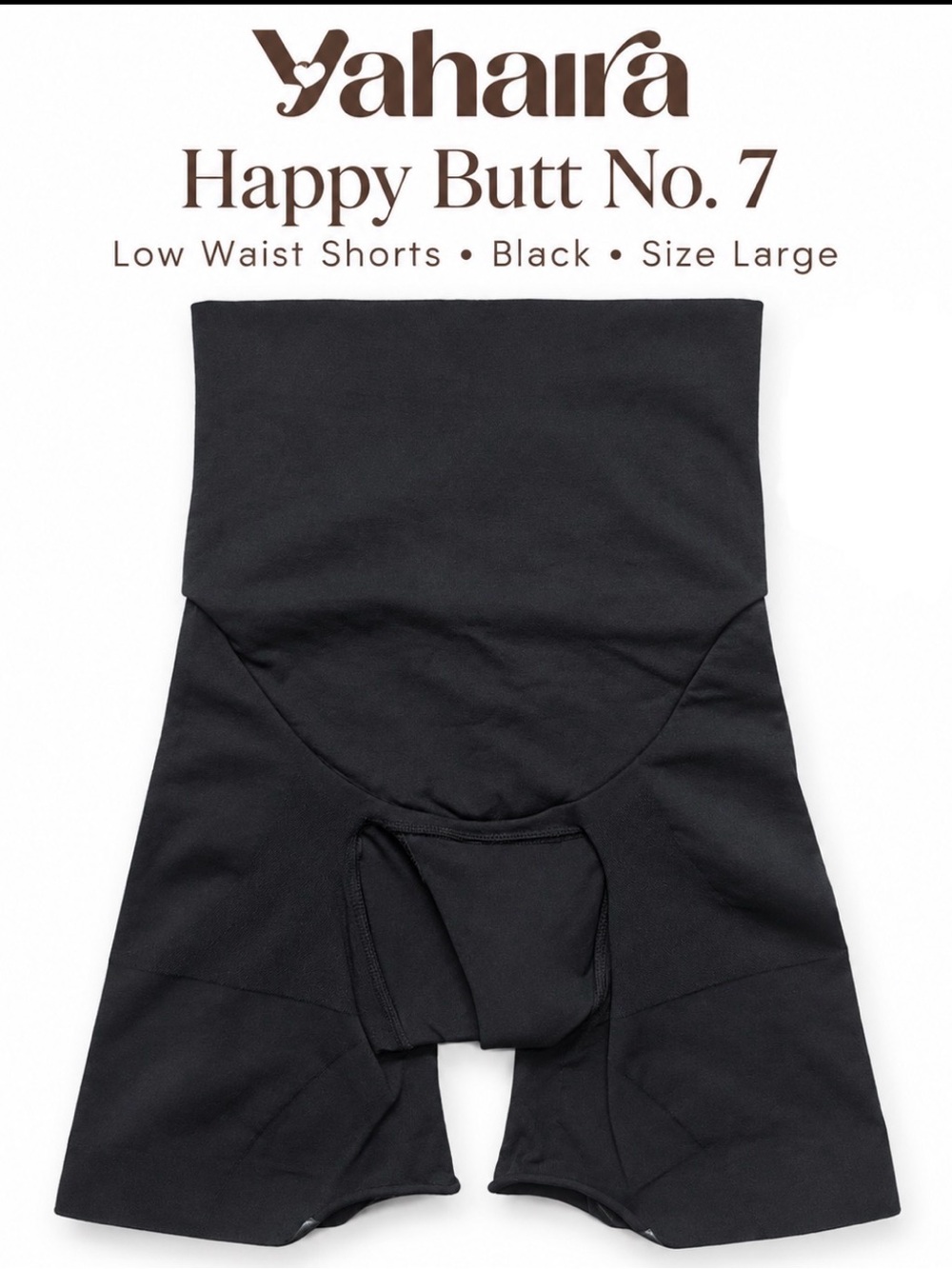 Happy Butt No. 7 Black Low Waist Shaping Shorts